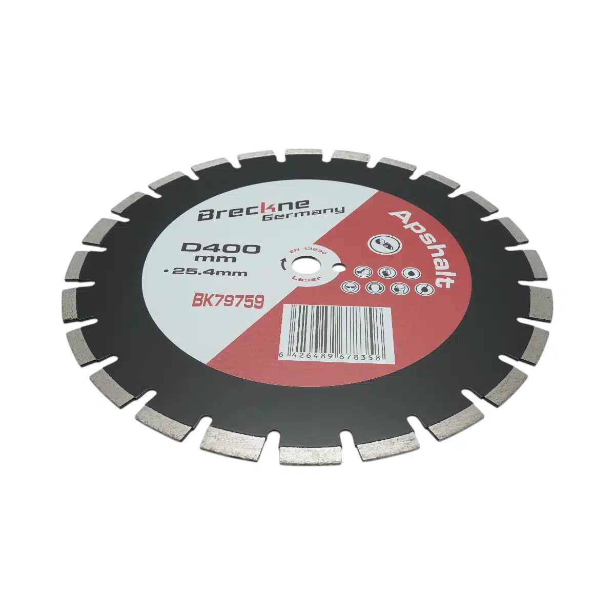 Disc diamantat segmentat 400x25.4mm, A40 segment 12mm pentru asfalt, beton proaspat
