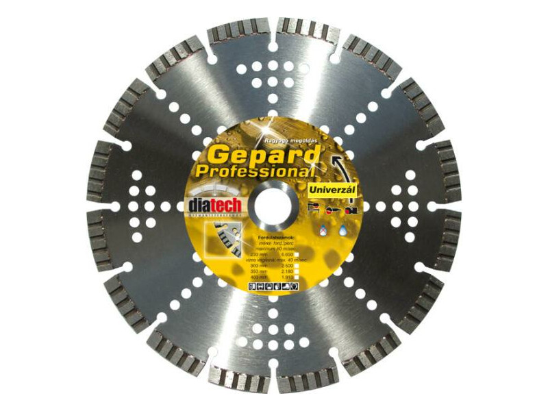 Disc diamantat pentru beton armat Diatech Gepard 350 x 30