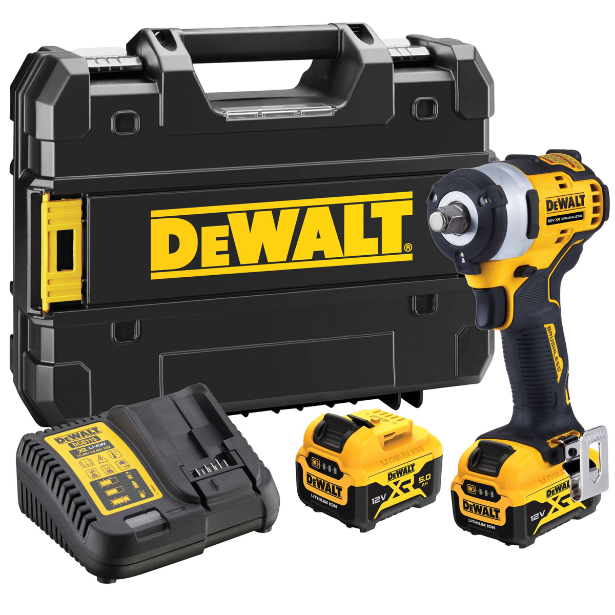 DCF901P2-QW, Surubelnita cu impact Li-Ion, 340Nm, brushless + Valiza