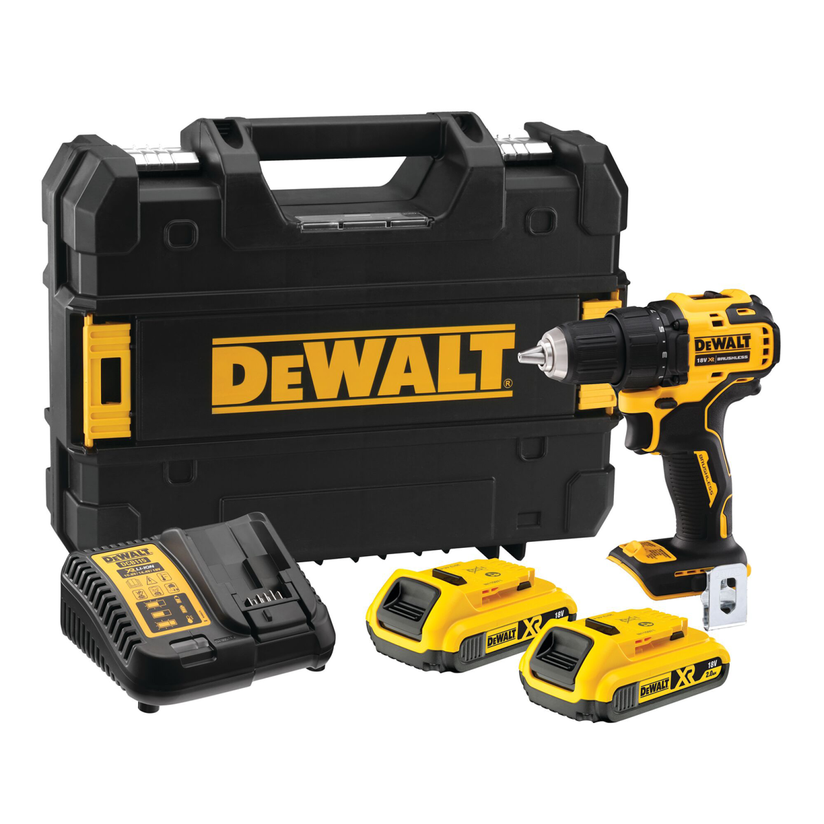 DCD708D2T-QW Masina de gaurit si insurubat Li-Ion, 65Nm, brushless + Valiza