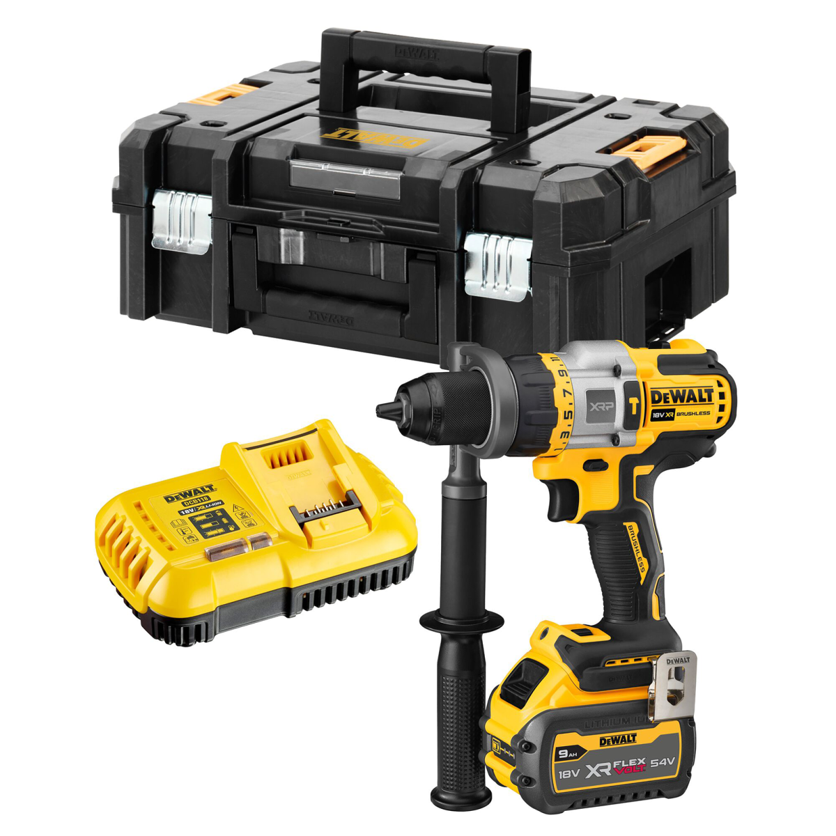 DCD999X1-QW Masina de gaurit cu percutie, Li-Ion, 126Nm, brushless + Valiza