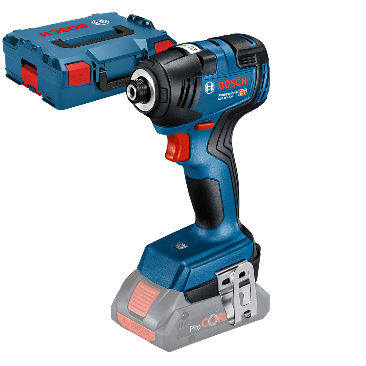 GDR 18V-200 (SOLO), Surubelnita cu impact Li-Ion, 200 Nm, brushless + L-Boxx (fara acumulator si incarcator)