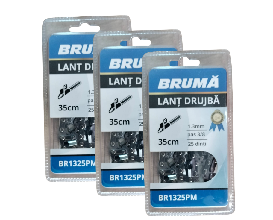 Lant drujba 35 cm, 25 dinti, pas 3/8, canal 1.3 mm (3 buc)