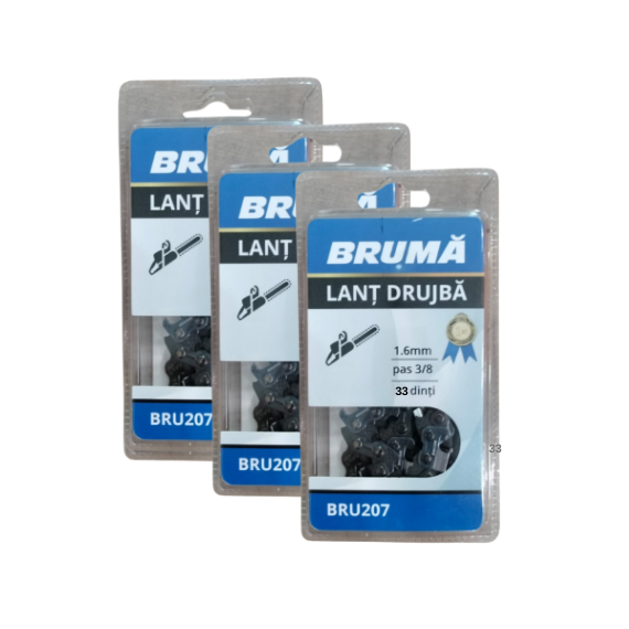 Lant drujba 45 cm, 34 dinti, pas 3/8, canal 1.6 mm ( 3 buc )