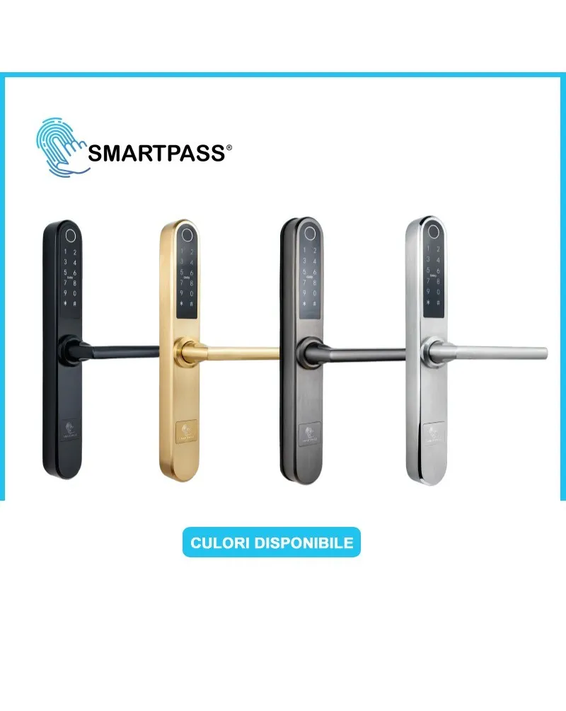 Incuietoare Smart Paris-Monaco (Deschidere cu amprenta Nu, Finisaj Titan)