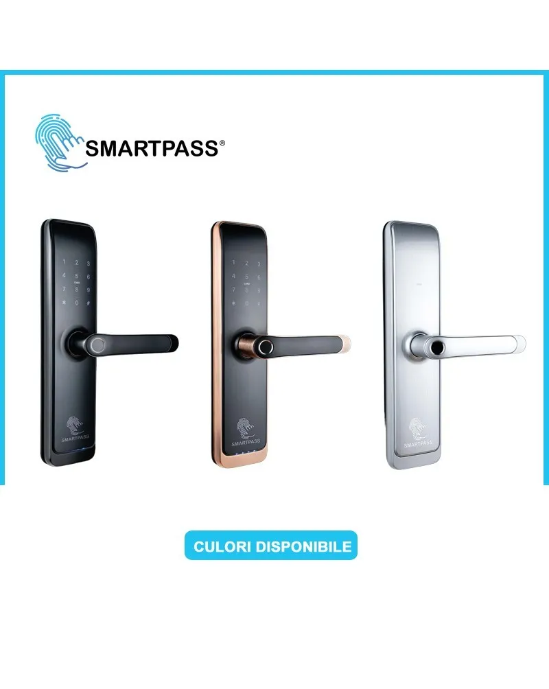 Incuietoare Smart Osaka-Tokyo (Deschidere cu amprenta Da, Finisaj Black)