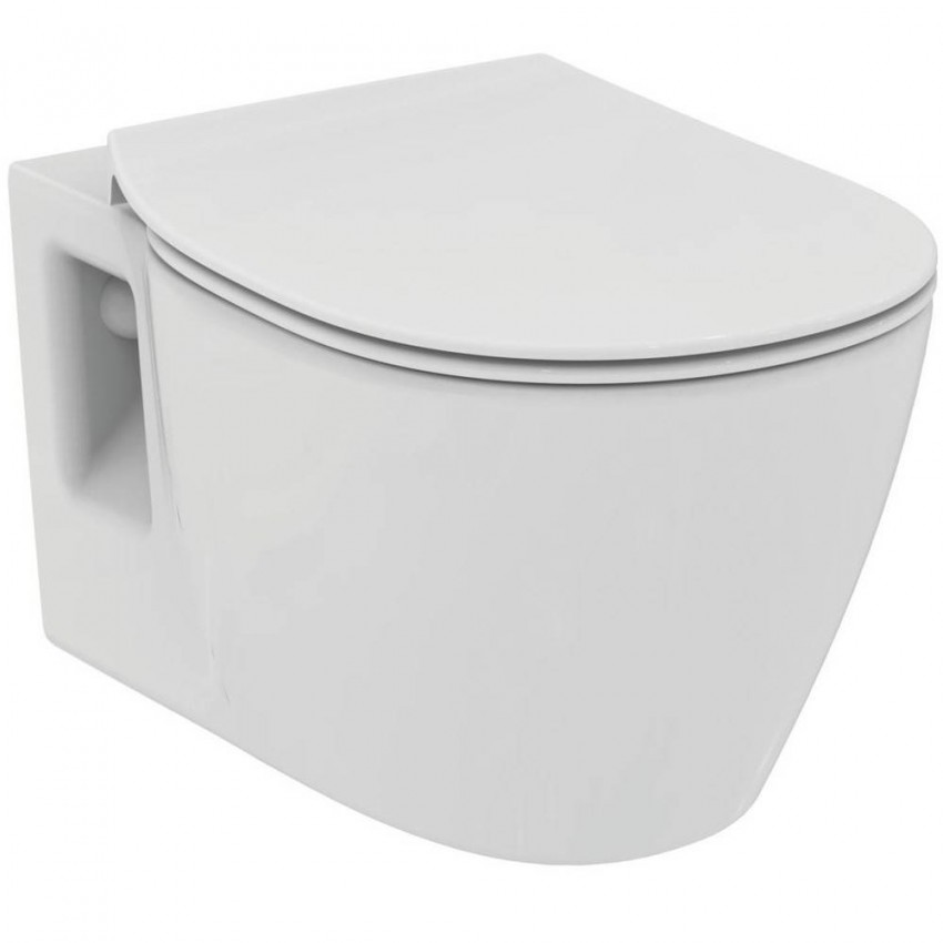 Vas WC Ideal Standard Connect, suspendat, alb - Alb pal, rotunjit, suspendat, Simplu