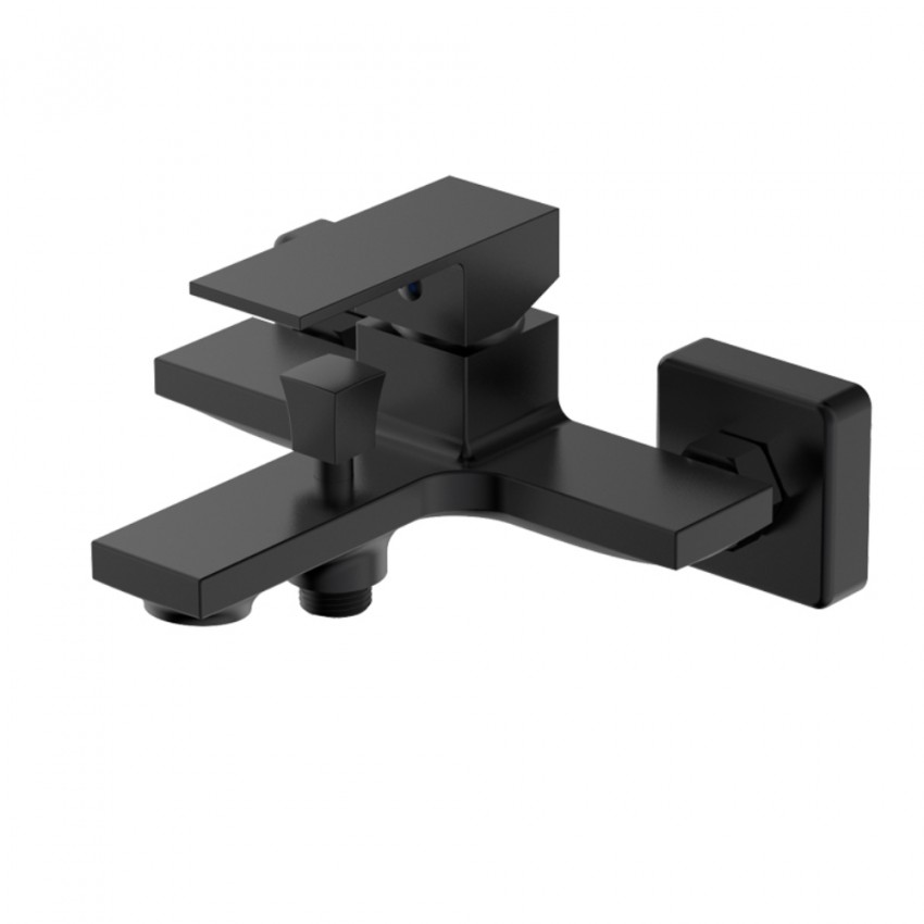 Baterie cada Wellis Mamba, negru - Negru, mat, pe perete