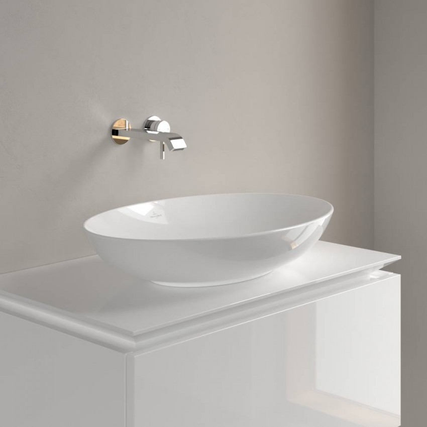 Lavoar Villeroy&Boch Loop&Friends, 62 cm, alb, lucios - Alb pal, lucios, oval, pe blat, ceramica
