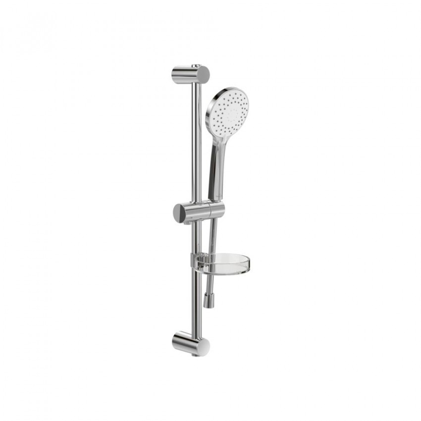 Set de dus Villeroy&Boch Chrome, crom - Crom, pe perete