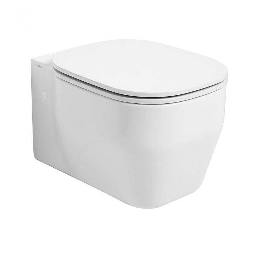 Set vas wc Azzurra Glaze cu capac soft-close - suspendat, ceramica