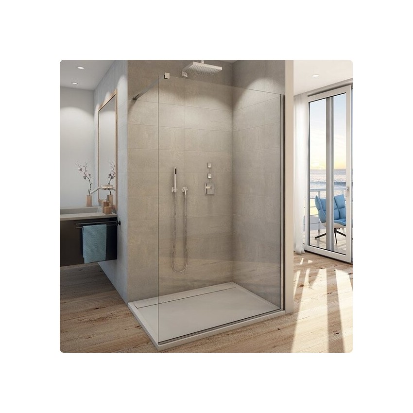 Paravan dus Sanswiss Walk-In Easy 110x200 cm - 110x200, Crom, dreptunghiulara, 8 mm
