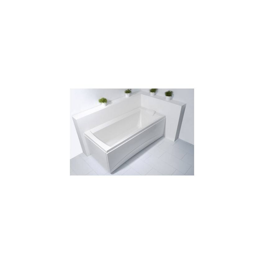 Cada Wellis Vitalia, alb 160x75 cm - 160x75, Alb pal, lucios, dreptunghiulara, incastrat, acril