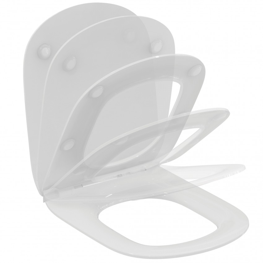 Capac wc Ideal Standard Tesi soft-close, slim - Alb pal, Soft-Close, Slim