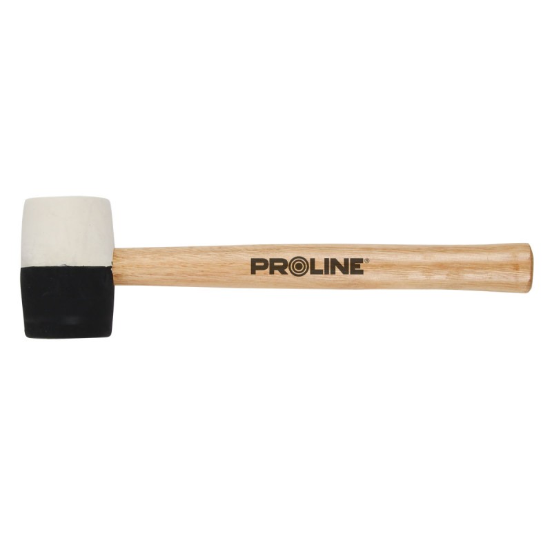 CIOCAN CAUCIUC BICOLOR CU MANER LEMN 72MM / 980G