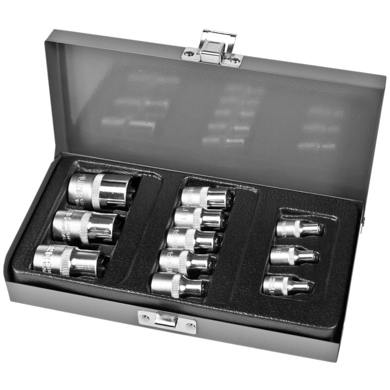 TRUSA TUBULARE TORX E4-E20 CU ADAPTOARE - 11P.