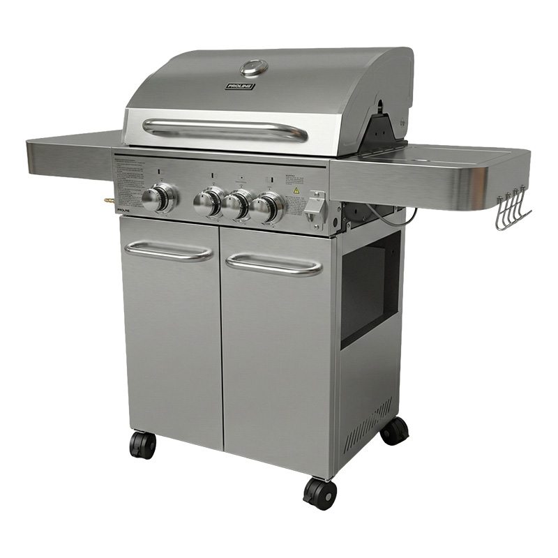 GRILL GAZ INOXIDABIL - 3+1 ARZATOARE / 13.65KW