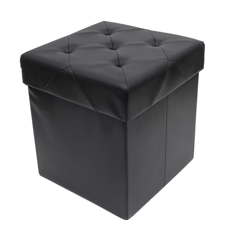 TABURET PLIABIL DEPOZITARE - 38X38X38CM / NEGRU