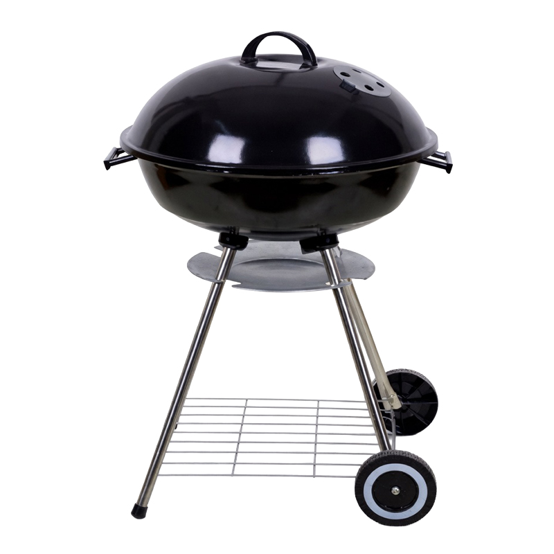 GRILL CARBUNI ROTUND CU PICIOARE - 22" / NEGRU