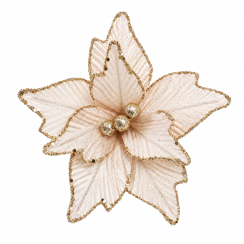 FLOARE DECORATIVA DE CRACIUN 18X10CM SYSDH-A3025037