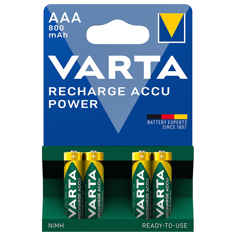 VARTA RECH.ACCU POWER AAA 800MAH BLI 4