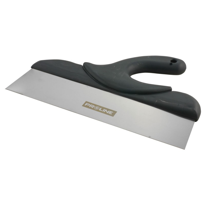 SPATULA INOX CU MANER PLASTIC CURBAT 350X75MM