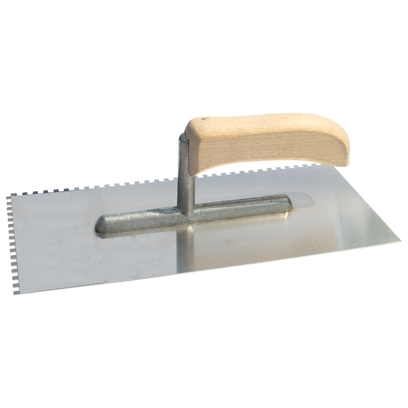 GLETIERA INOX DINTATA CU MANER LEMN 270X130/6MM