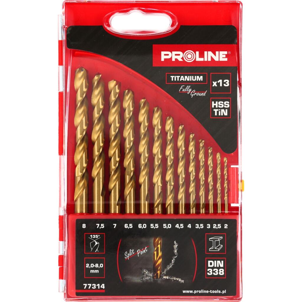 SET BURGHIE METAL HSS-TI 135° IN CASETA 2.0-8.0MM - 13P