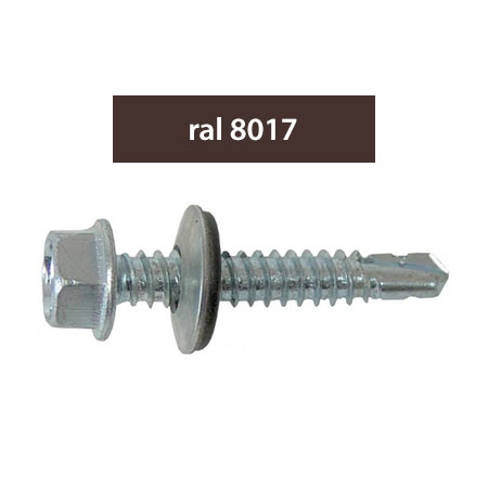 SURUBURI PERFORATOARE RAL8017-MARONIU 4.8X20MM, 250/SET