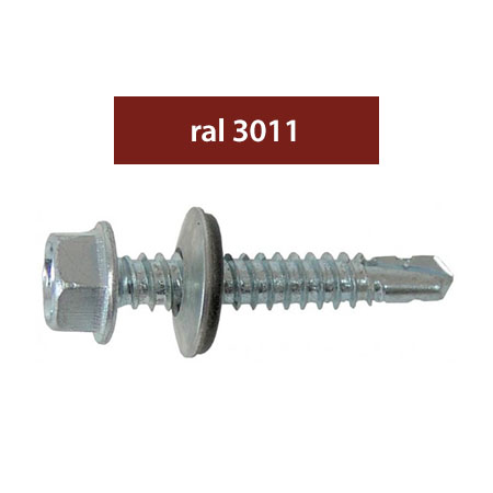 SURUBURI PERFORATOARE RAL3011-BORDO 4.8X35MM, 250/SET