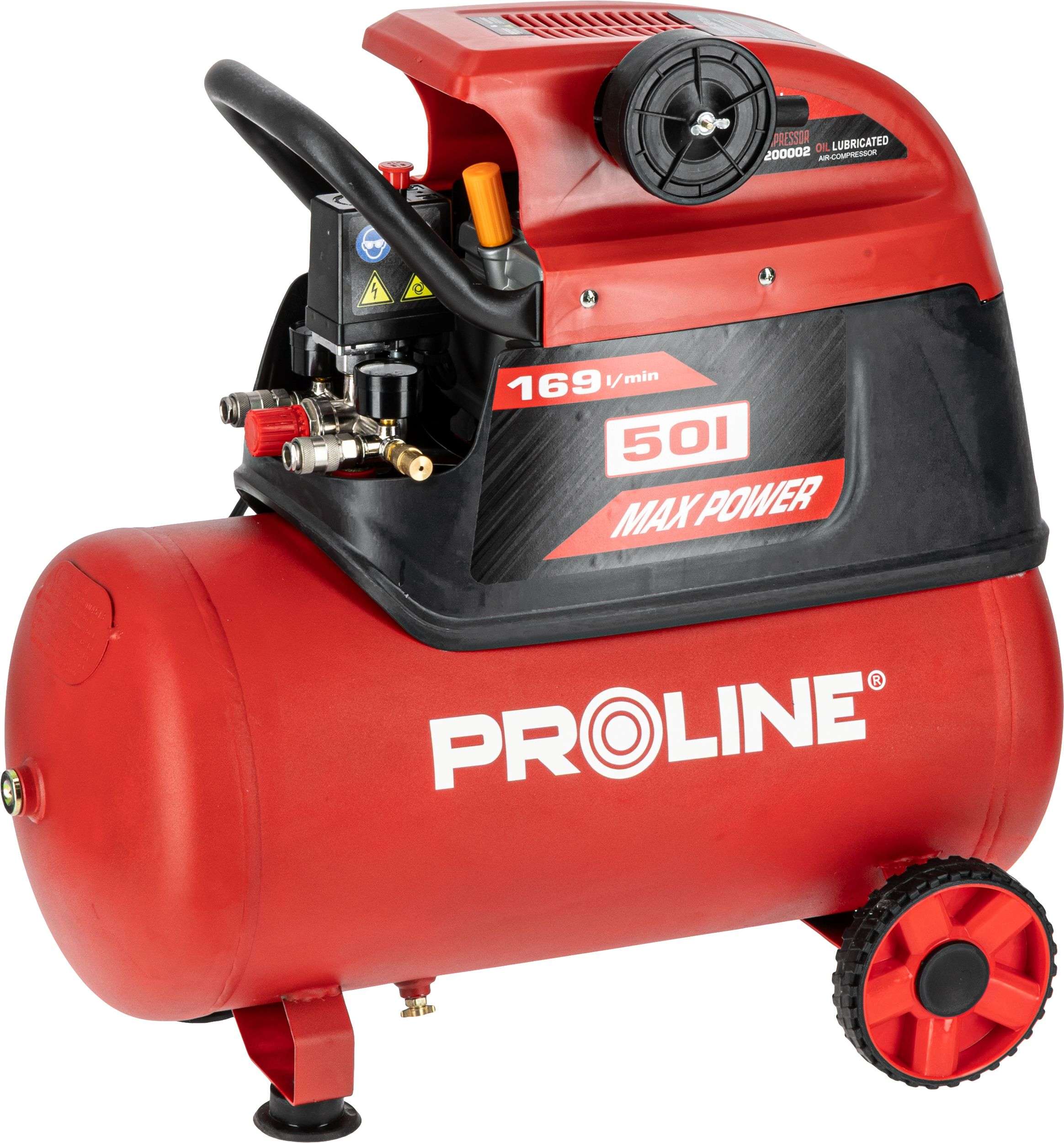 COMPRESOR AER CU ULEI - 1500W / 8BAR / 169L/MIN / 50L