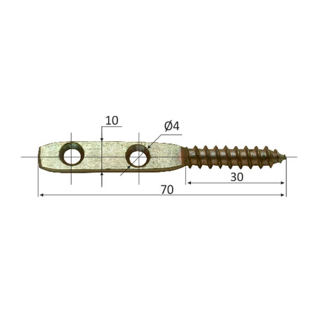 SUPORT POLITA PLAT CU FILET LEMN 30MM / 10X40MM