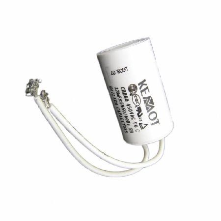 CONDENSATOR MOTOR CU FIR CONECTOR - 3.75UF / 450V