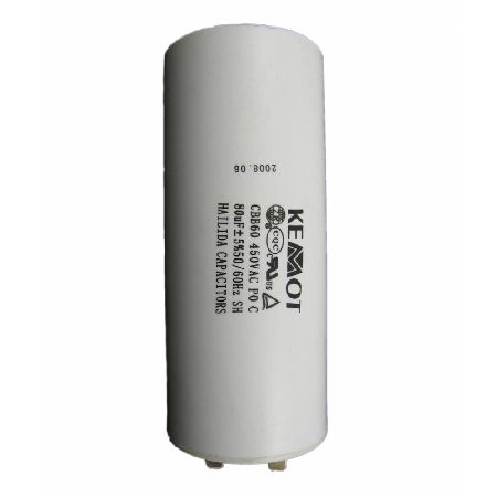CONDENSATOR MOTOR CU SURUB CONECTOR - 80UF / 450V
