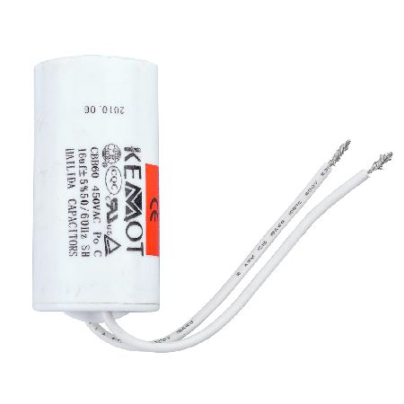 CONDENSATOR MOTOR CU FIR CONECTOR - 6.00UF / 450V