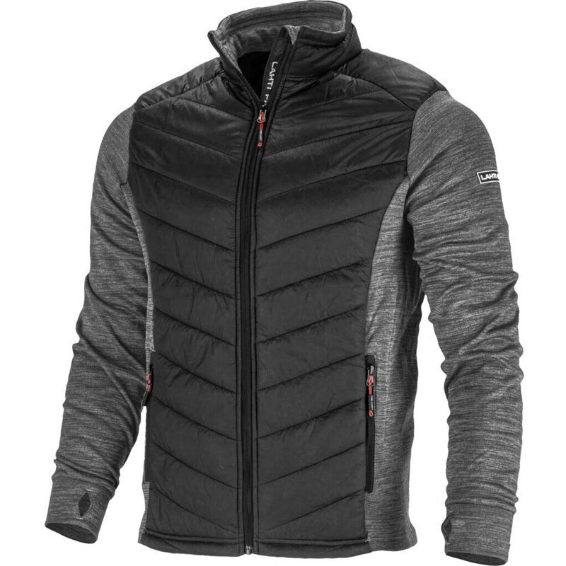 JACHETA CU IMPRIMEU SI MATLASARE / GRI-NEGRU - XL