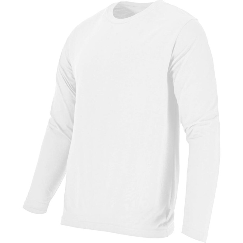 TRICOU BUMBAC SUBTIRE CU MANECA LUNGA / ALB - M