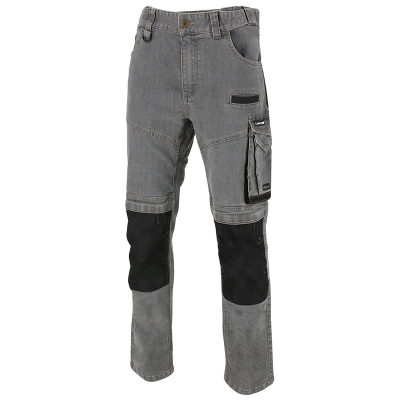 PANTALON LUCRU TIP-BLUGI SLIM-FIT ELASTIC GRI - 3XL