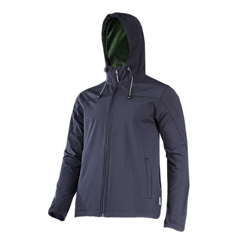 JACHETA ELASTICA CU GLUGA / NEGRU - 2XL