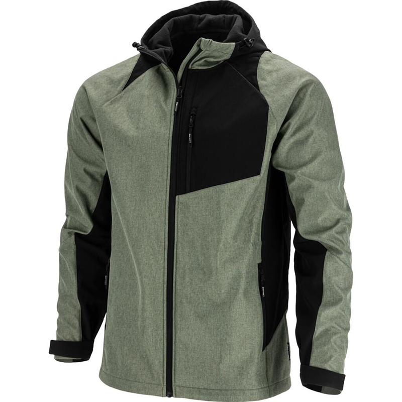 JACHETA ELASTICA CU GLUGA / GRI-VERZUI - 3XL