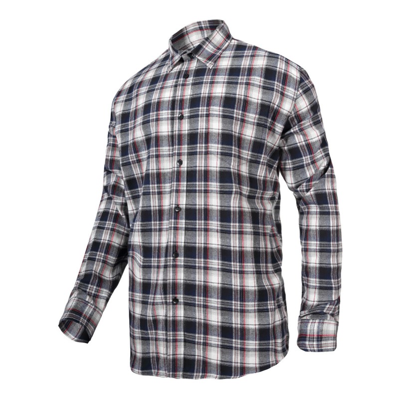 CAMASA FLANEL CU CAROURI GROASA / GRI - XL/H-182