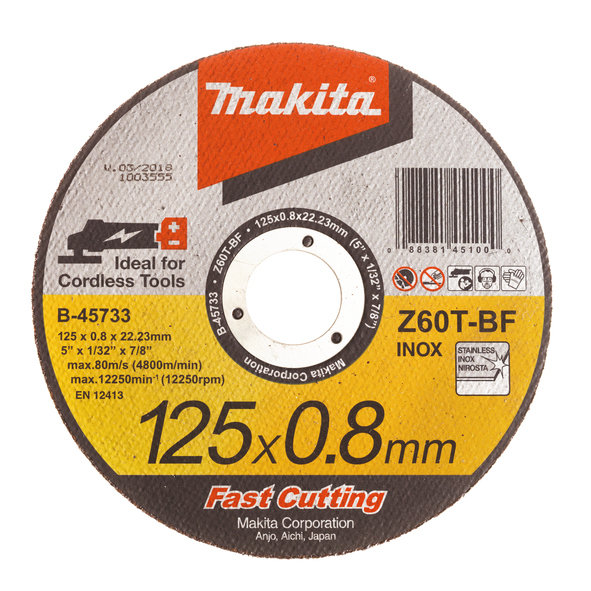 DISC TAIERE INOX Z60T 125X0.8X22.23
