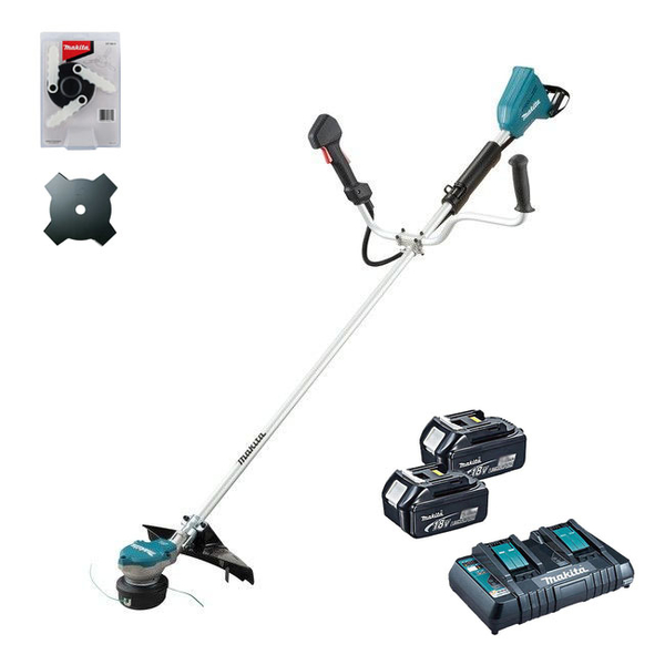 Coasa cu acumulatori 2x18V 5Ah + Incarcator dublu + 3 accesorii incluse DUR368AZ set complet si
