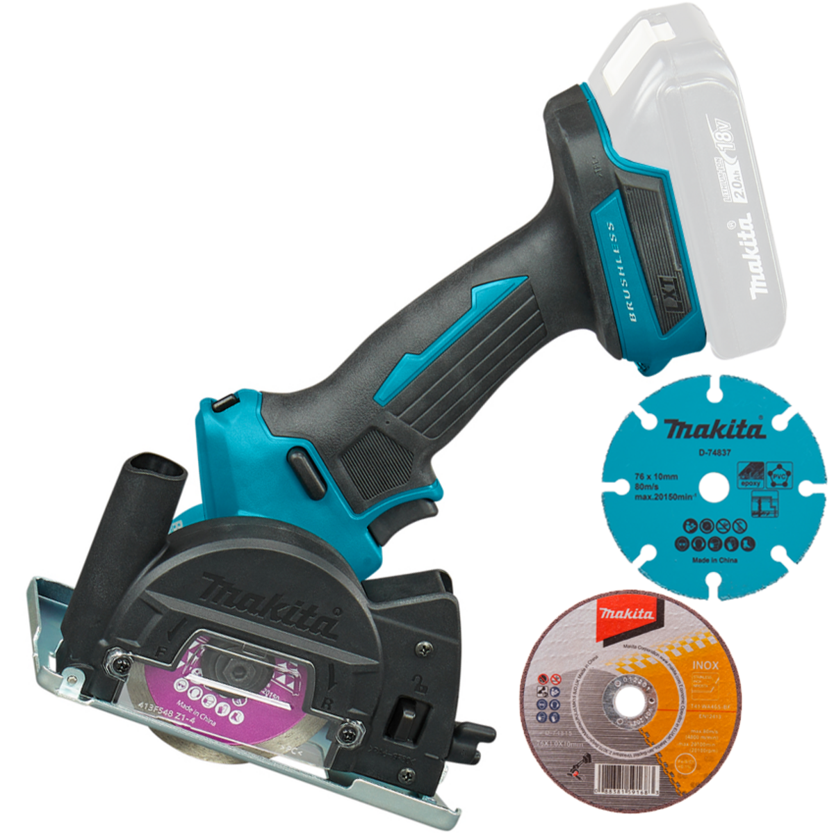 Fierastrau circular multimaterial + 2x18V LXT-3Ah + incarcator + Makpac + accesorii DMC300RFJ