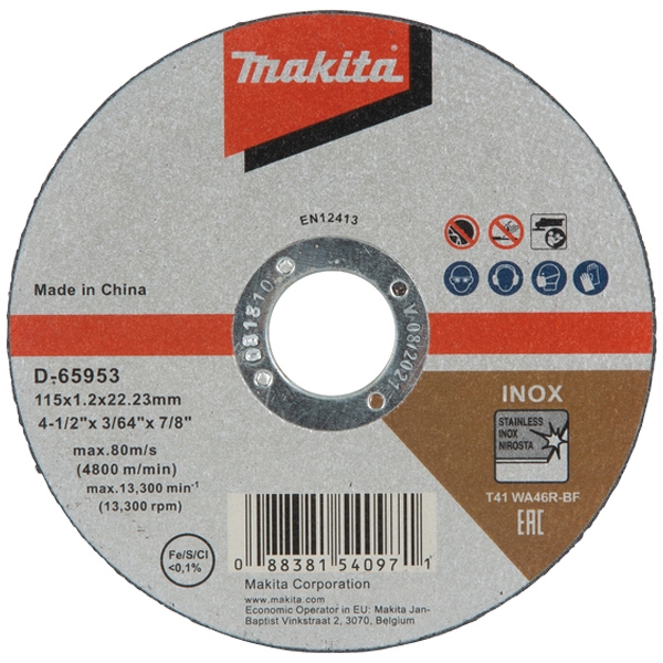 DISC TAIERE INOX WA46R 115X1.2X22.23
