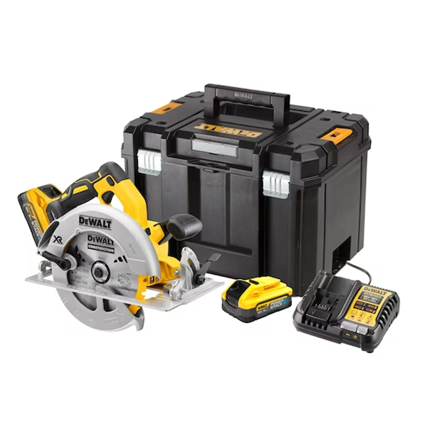 Dewalt Ferăstrău circular fără perii de 18 V XR de 184 mm DCS570H2T-QW