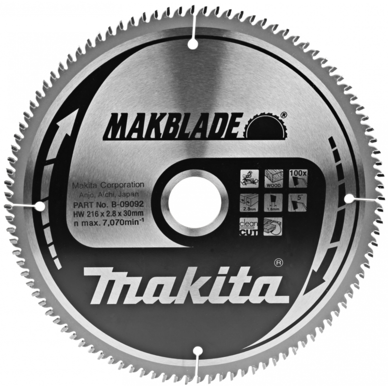 PANZA CIRCULAR MAKBLADE LEMN 216X30X100