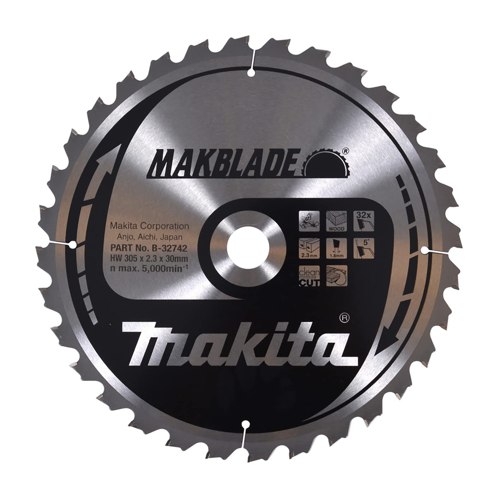 PANZA CIRCULAR MAKBLADE LEMN 305X30X32