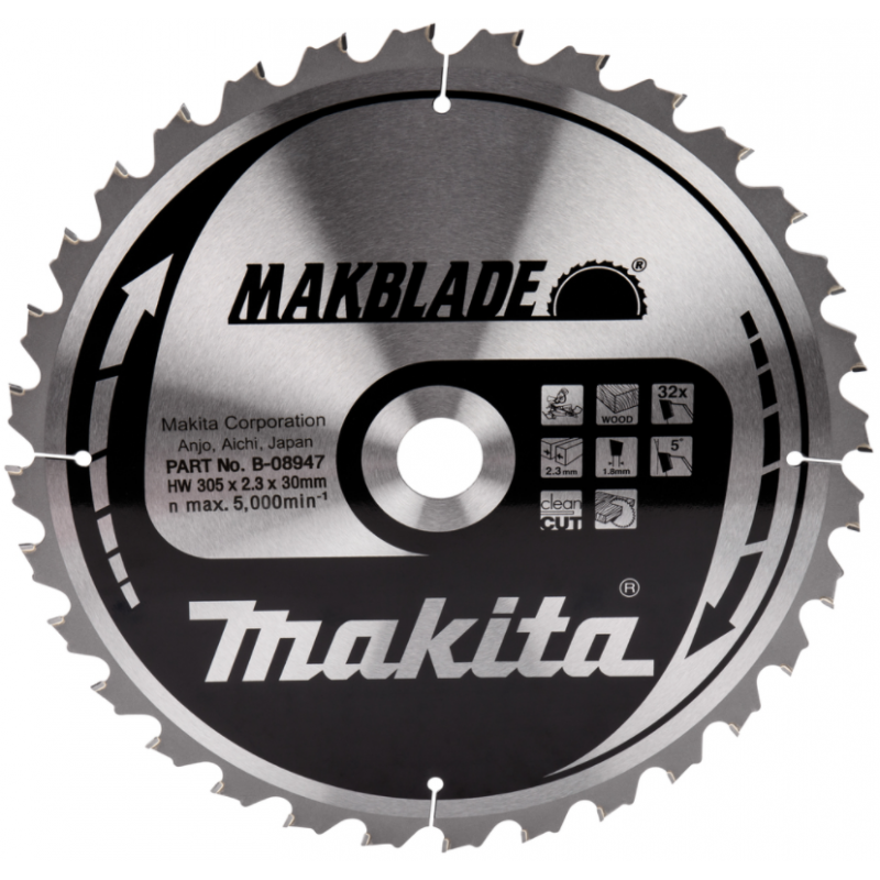 PANZA CIRCULAR MAKBLADE LEMN 305X30X32