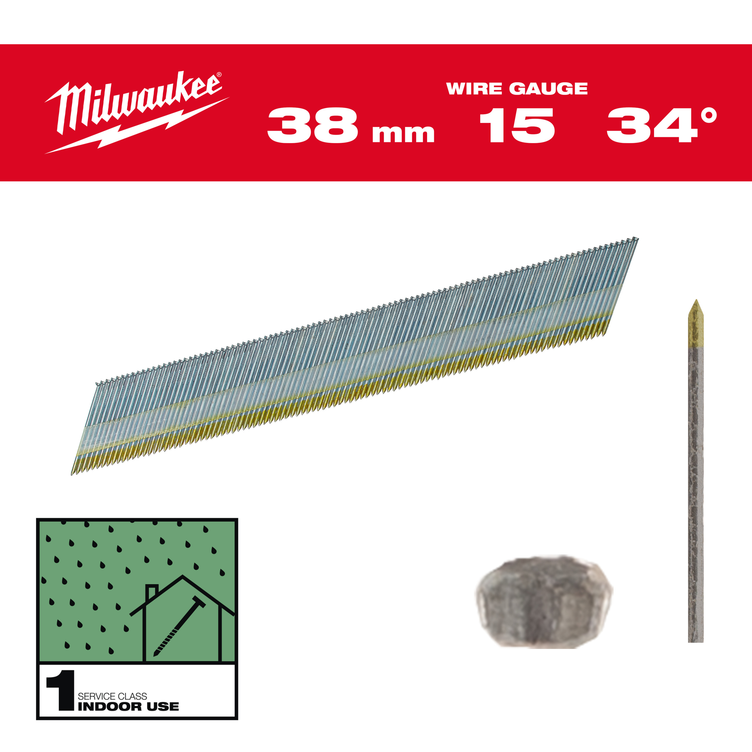Cuie finisaj 15G, cap tip D